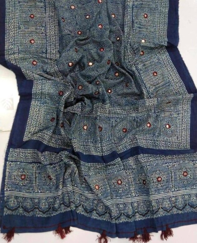Elegant Block Print Lawn Dupatta – Timeless Craftsmanship
